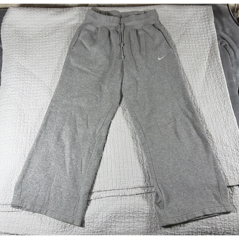 Nike Sportswear Phoenix Fleece Wide Leg Sweatpants Grey DQ5615-063 Mens Medium